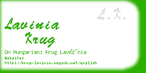 lavinia krug business card